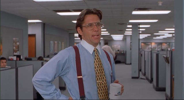 Picture of Bill Lumberg from the classic film Office Space